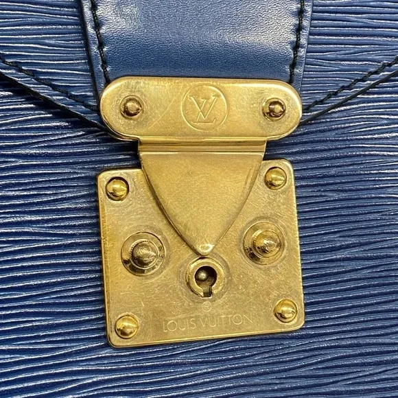 Authentic Louis Vuitton Epi Blue leather Porte documents briefcase unisex - Picture 9 of 12